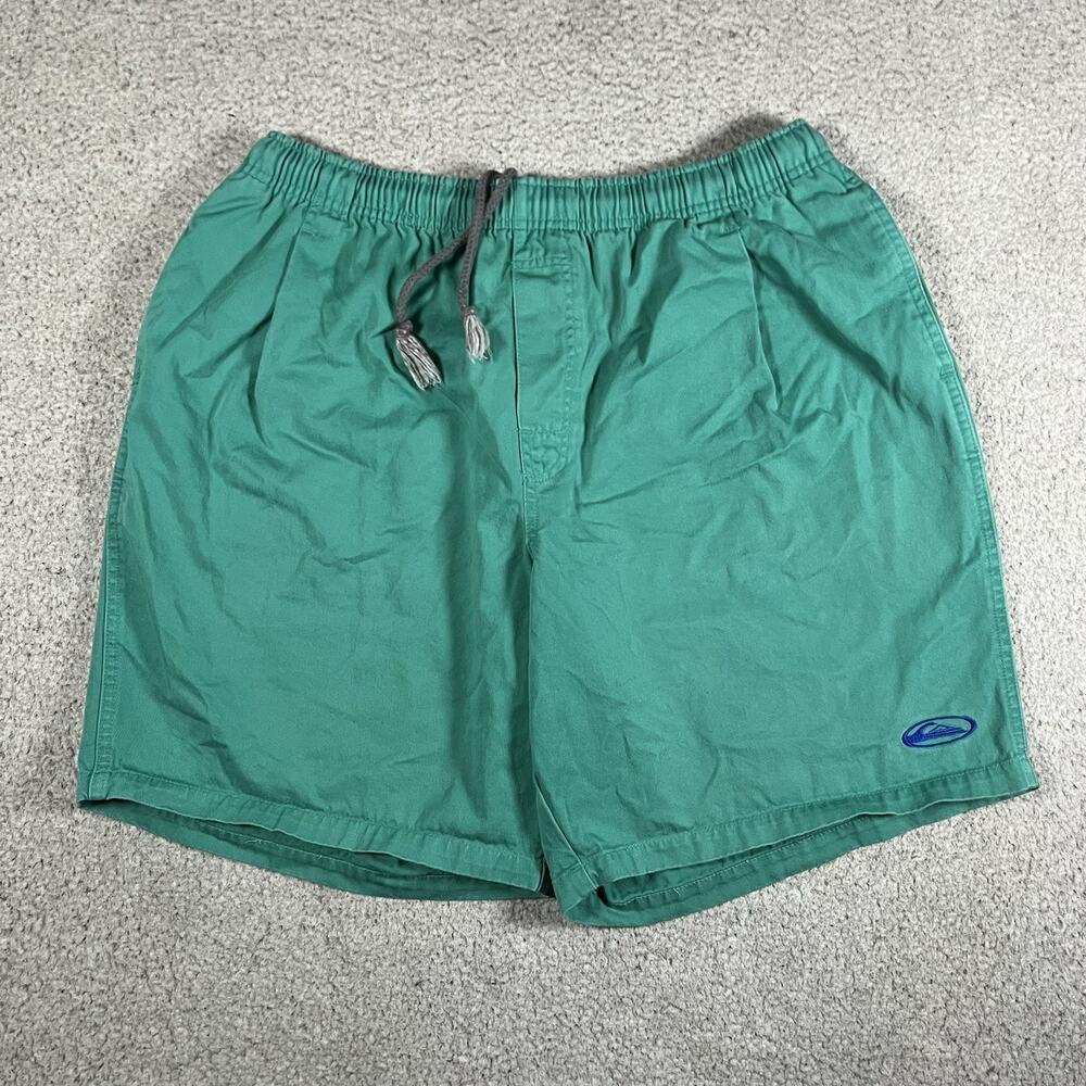 Vintage Quiksilver Shorts Mens 36 Cotton Surf Beach Skater Baggy Drawstring